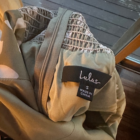 Lulus Olive Green Spotted Midi Dress - Picture 9 of 9